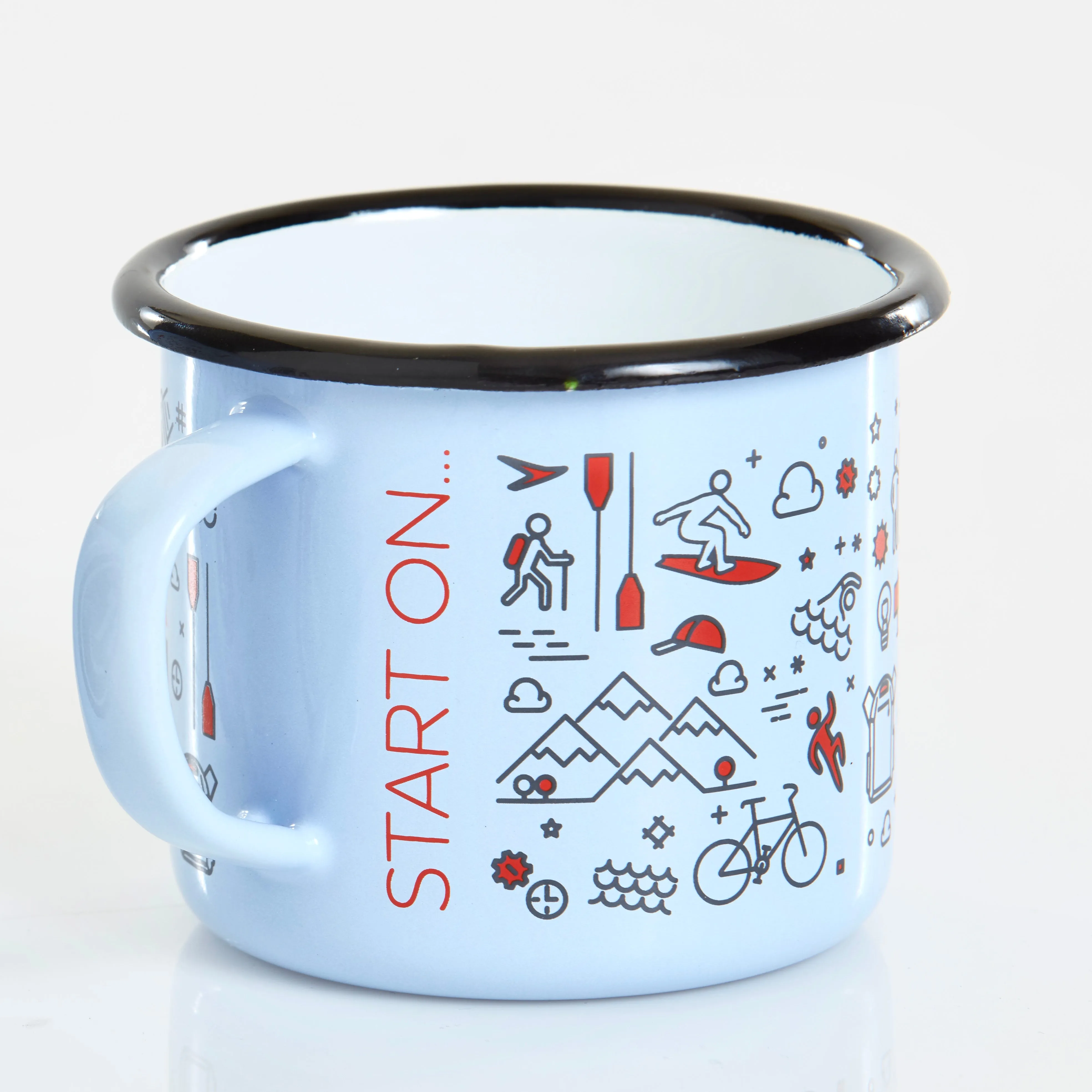 OT Happy Mug Enamelware