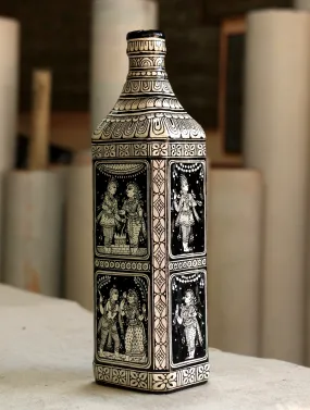 Pattachitra Art  Curio - Glass Bottle