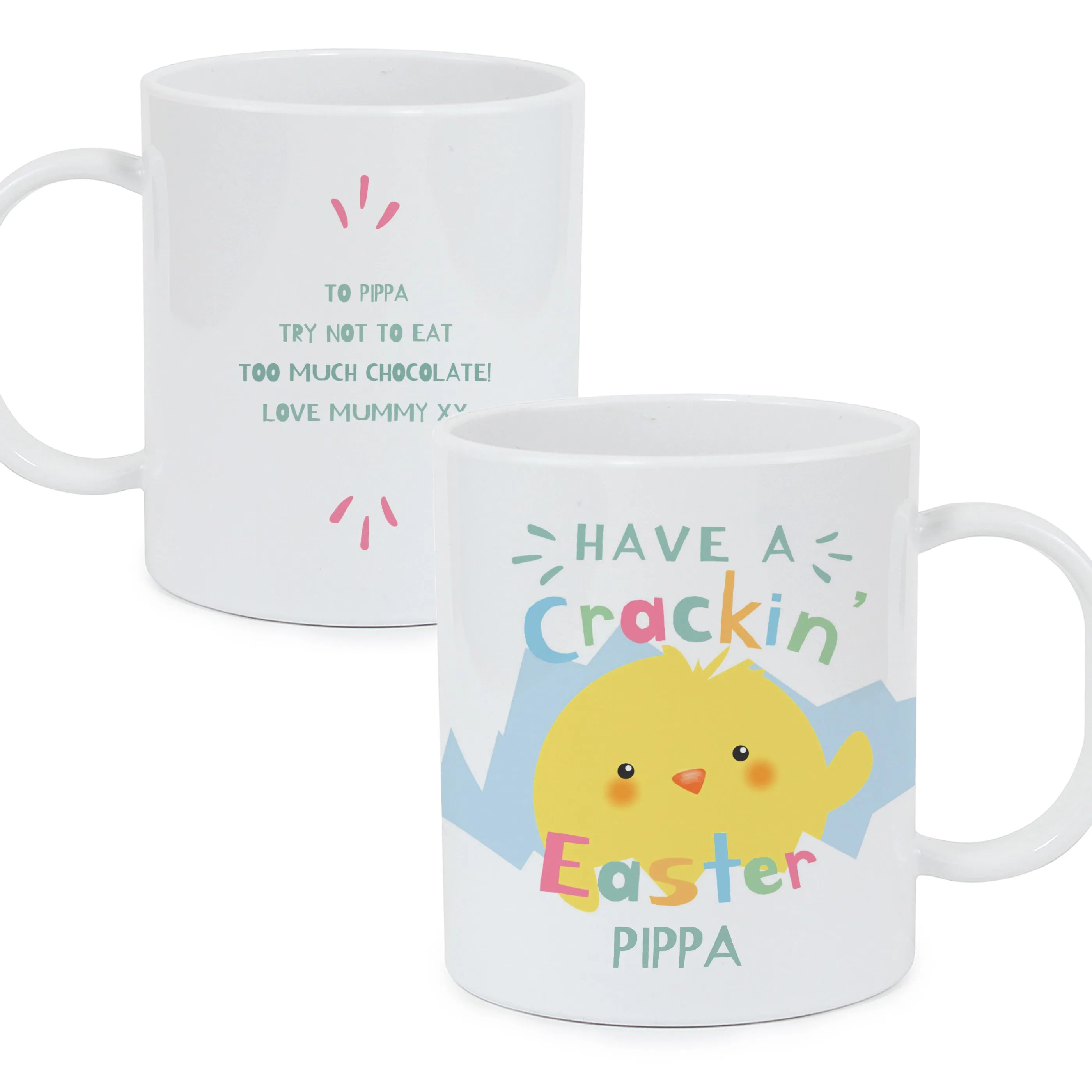 Personalised Have A Cracking Easter Plastic Mug