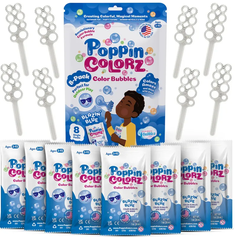 Poppin Colorz Blazin' Blue - 8 Pack