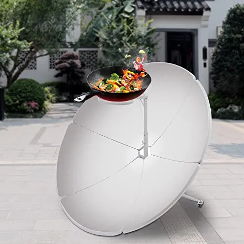 Portable Concentrating Solar Cooker 1000-1500w Thermal Power Camping Outdoor Solar Cooker, 1472-1832°f Solar Concentrator for Cooking, Boiling Water, Heating