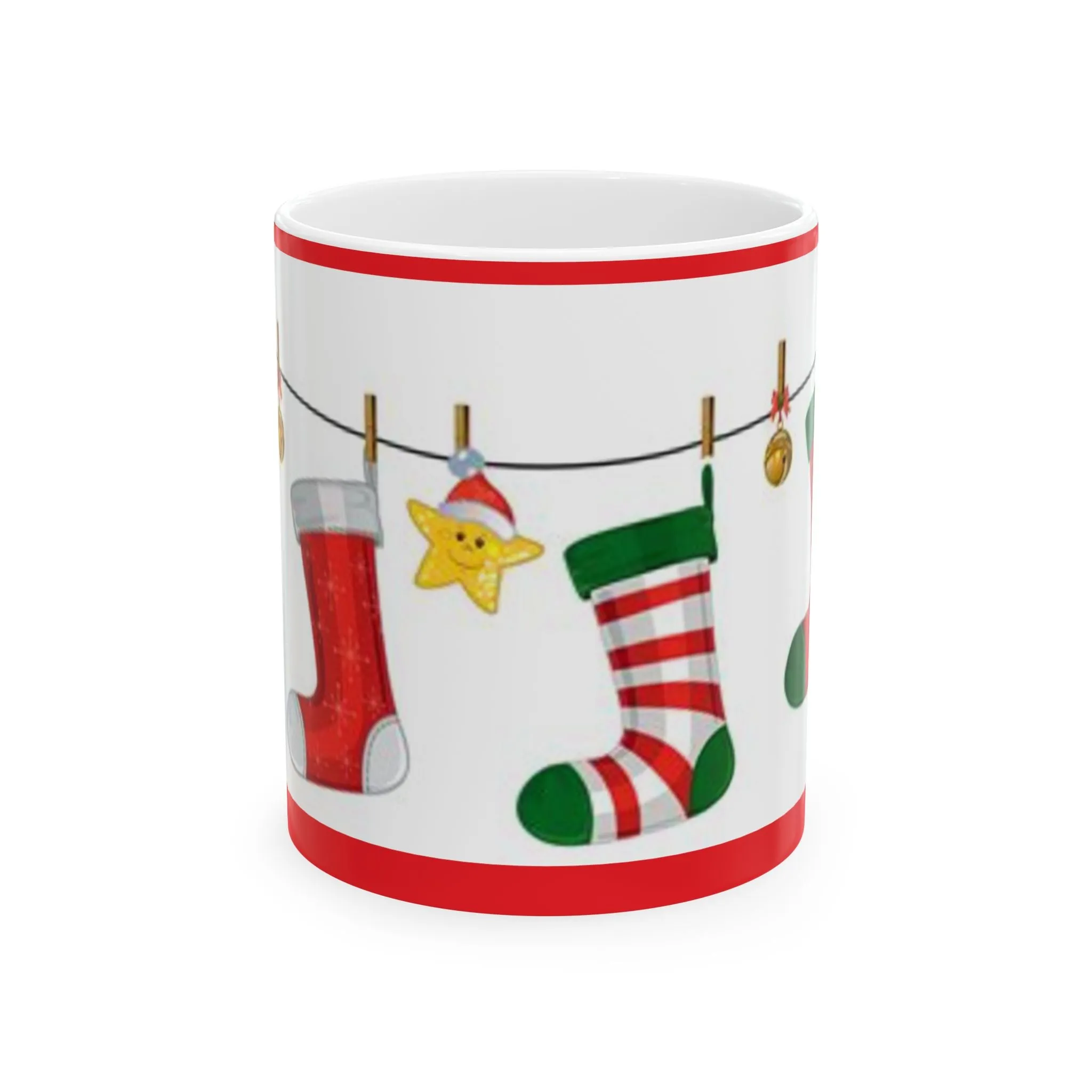 Princess Grace Festive Stocking Ceramic Mug - Perfect Holiday Gift