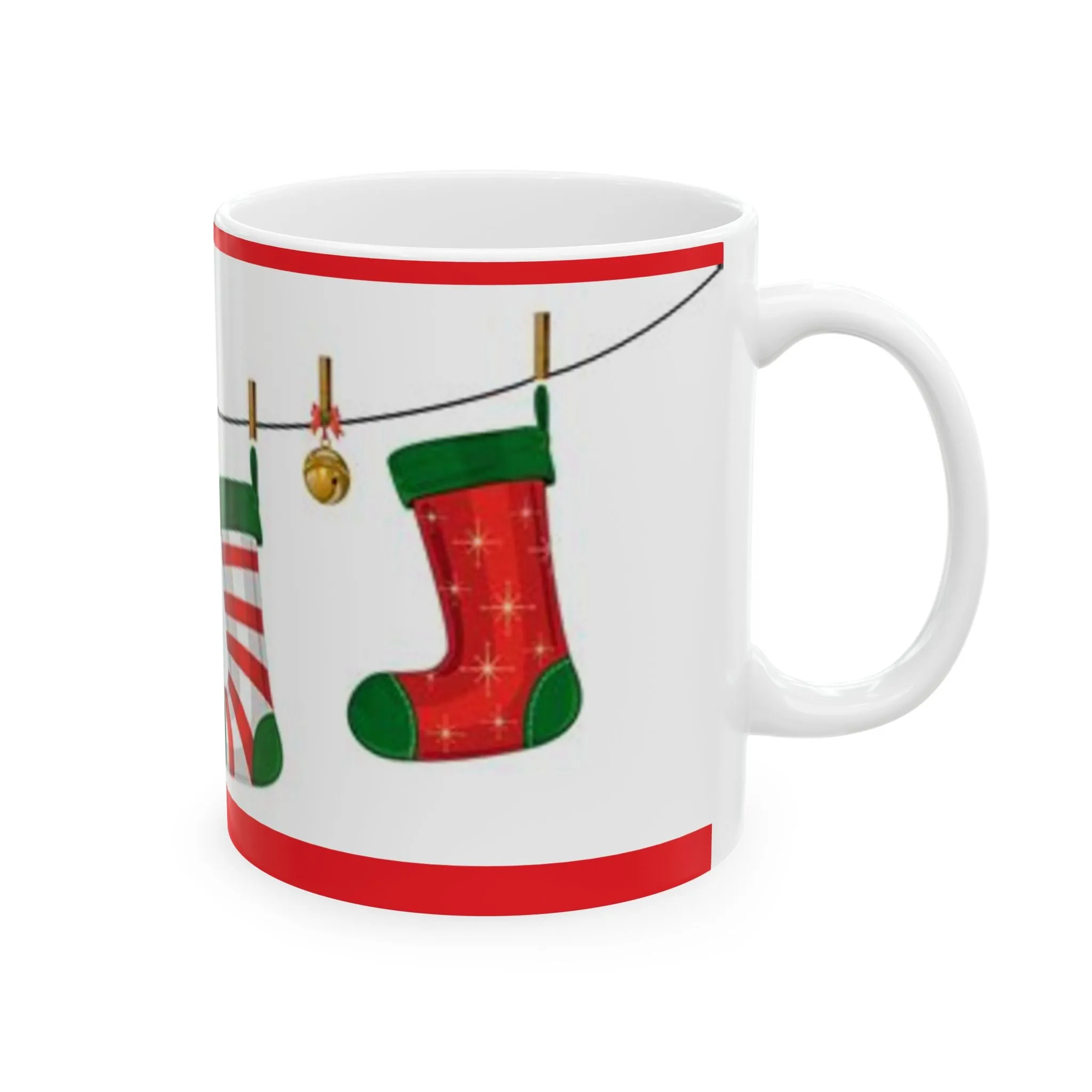 Princess Grace Festive Stocking Ceramic Mug - Perfect Holiday Gift