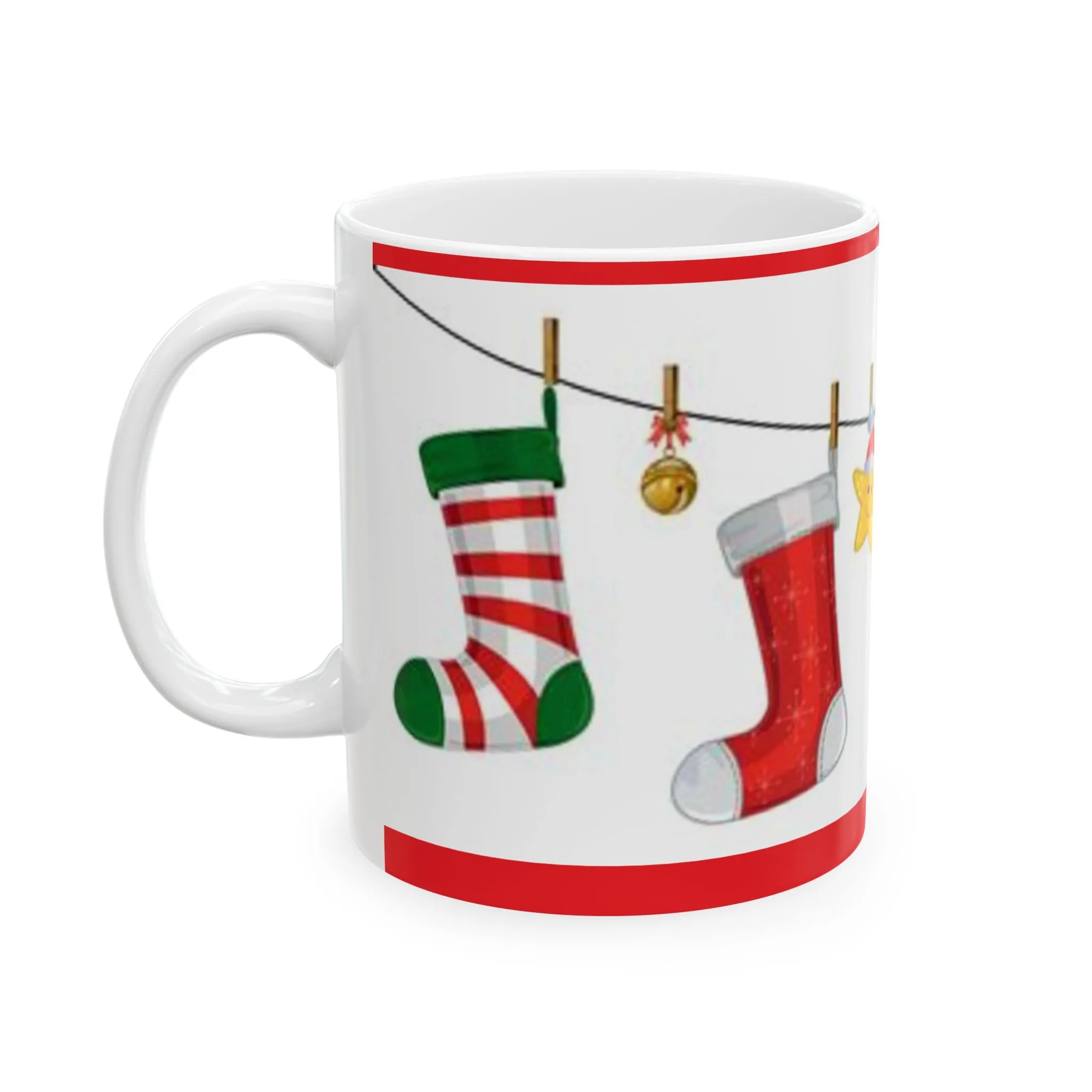 Princess Grace Festive Stocking Ceramic Mug - Perfect Holiday Gift