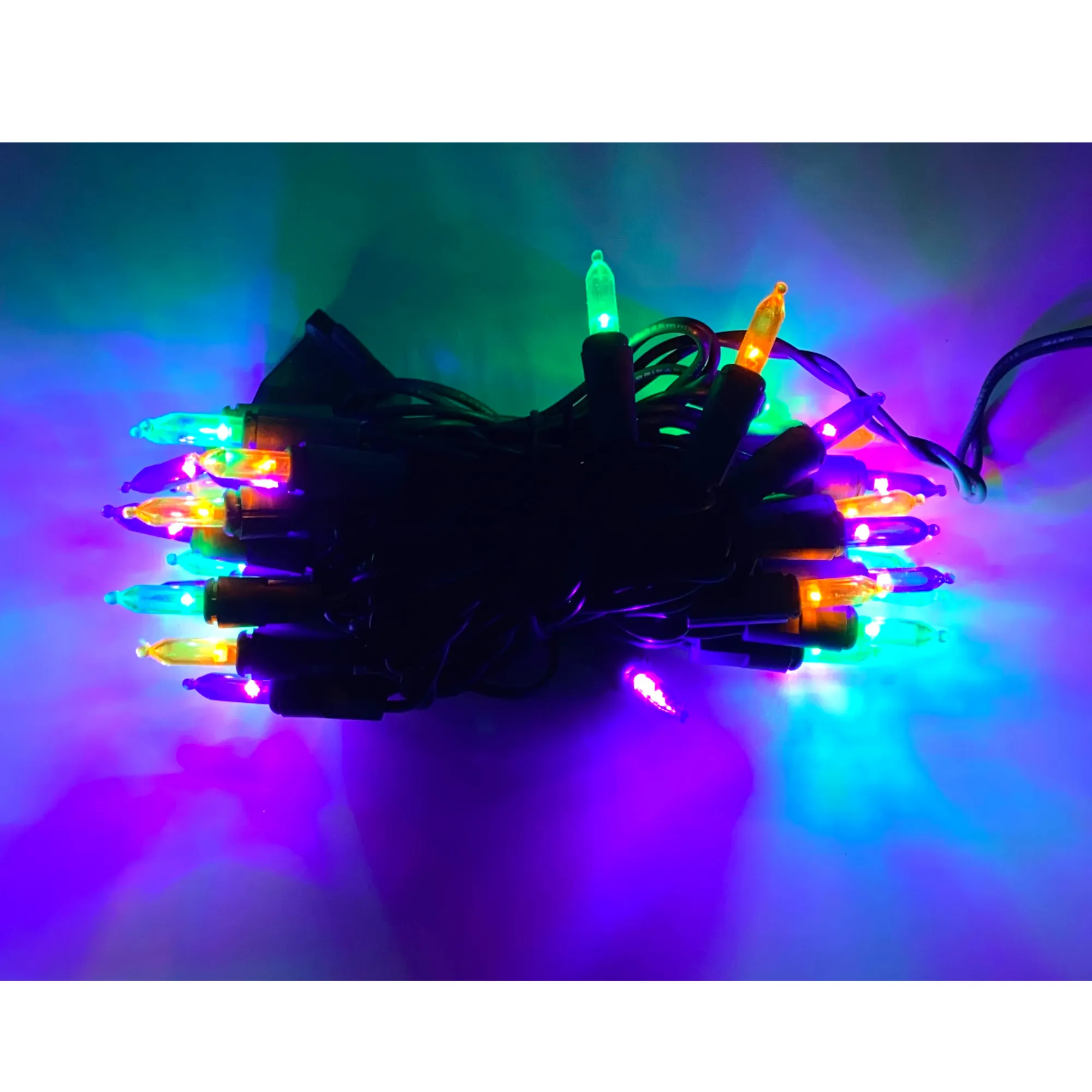 Purple, Green and Gold LED Mardi Gras Lights - 40 Lights 10.5' (Each)