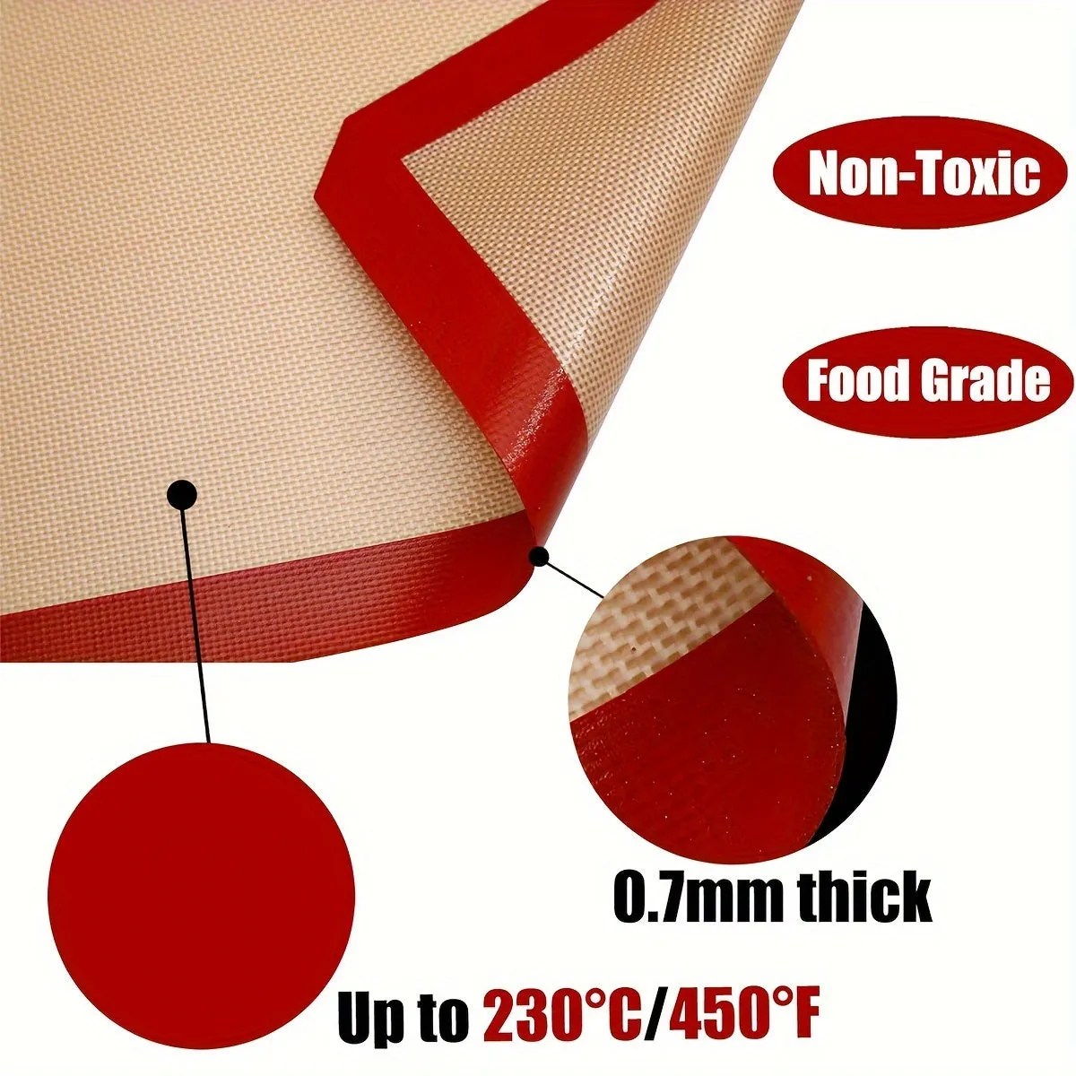 Reusable Nonstick Silicone Baking Mats  Easy  Convenient