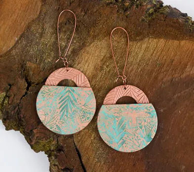 Sculpey Premo™ Copper “Pocketbook” Earrings