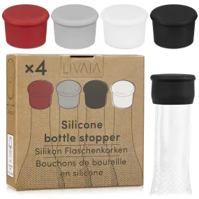 Silicone Bottle Stopper: 4 Silicone Wine Bottle Stoppers For Champagne Bottle,