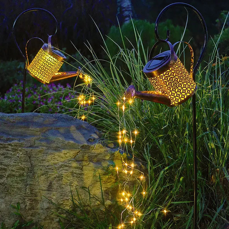 Solar Enchanted Watering Can Light - Garden Decor