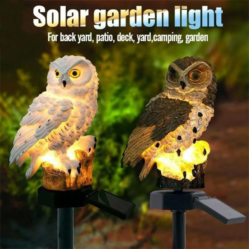 Solar Light for The Garden Panda Owl Lamp Outdoor Solar Lamp Waterproof Garden Lawn Stake Light Yard for Home Courtyard Decor