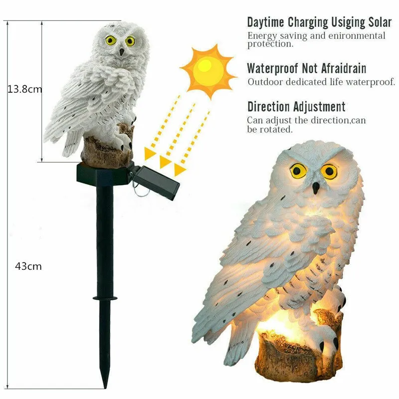 Solar Light for The Garden Panda Owl Lamp Outdoor Solar Lamp Waterproof Garden Lawn Stake Light Yard for Home Courtyard Decor