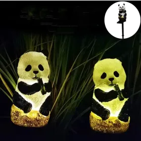 Solar Light for The Garden Panda Owl Lamp Outdoor Solar Lamp Waterproof Garden Lawn Stake Light Yard for Home Courtyard Decor