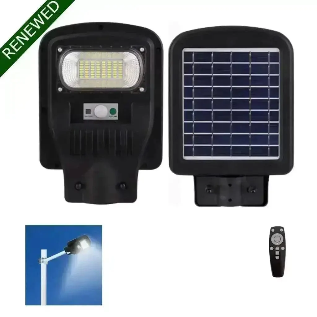 Solar Lighting For Outdoors Waterproof Street Lights For Home Garden Renewed (30W)