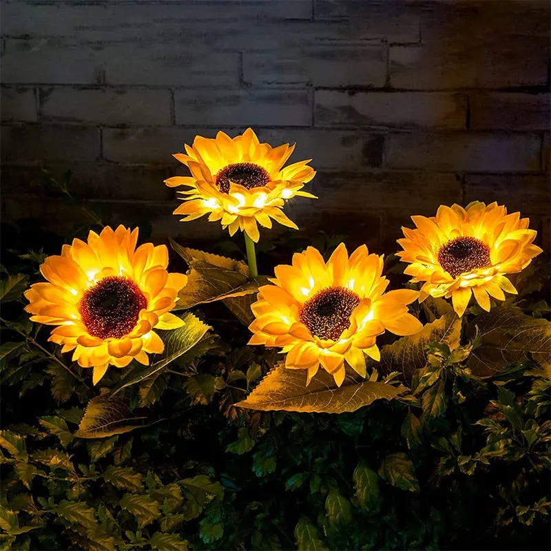 SolarSunflower® | Solar-Powered Sunflower Lights