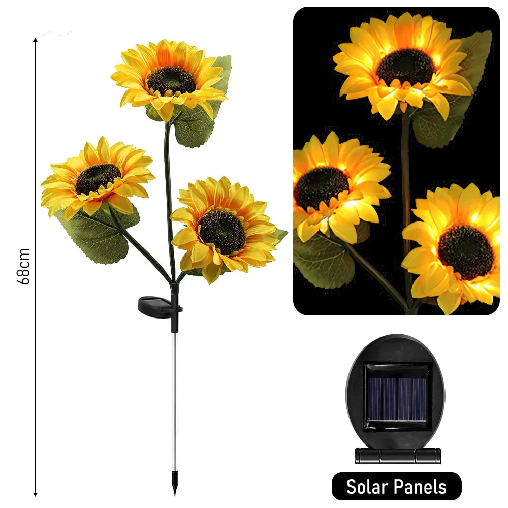 SolarSunflower® | Solar-Powered Sunflower Lights