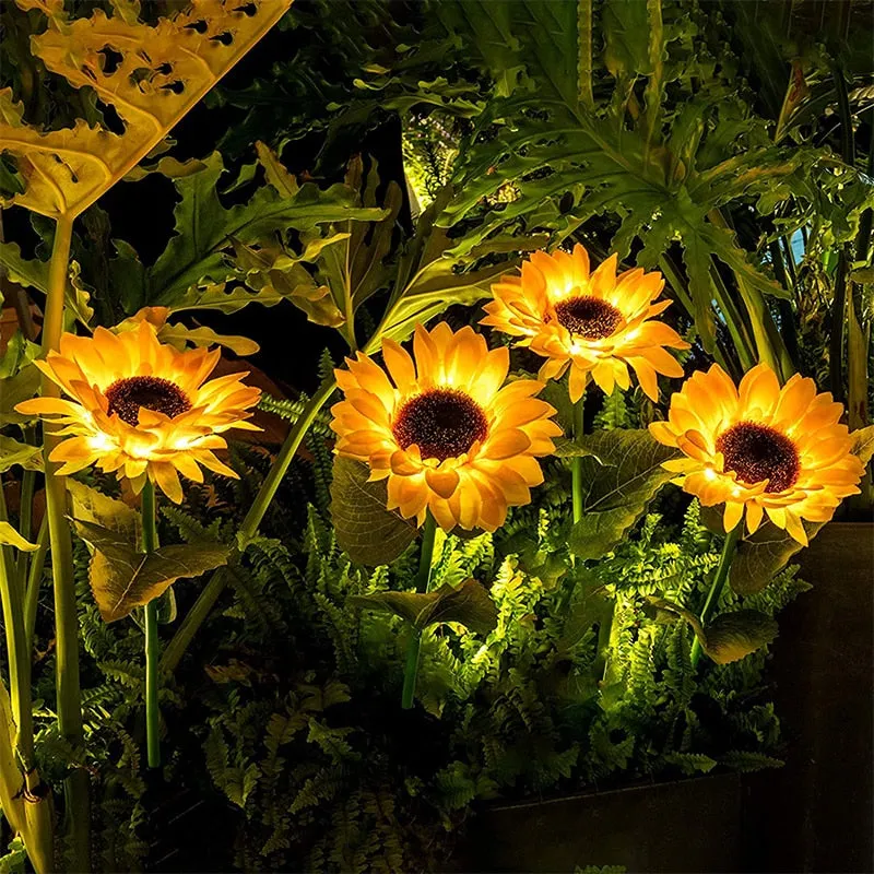 SolarSunflower® | Solar-Powered Sunflower Lights