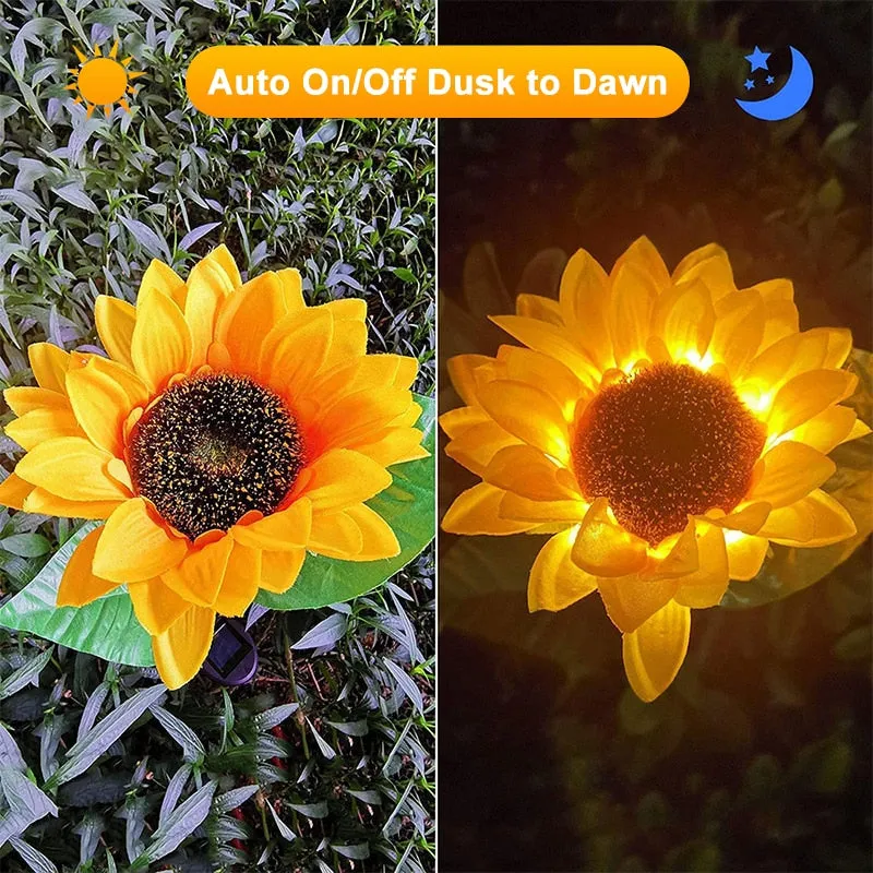 SolarSunflower® | Solar-Powered Sunflower Lights