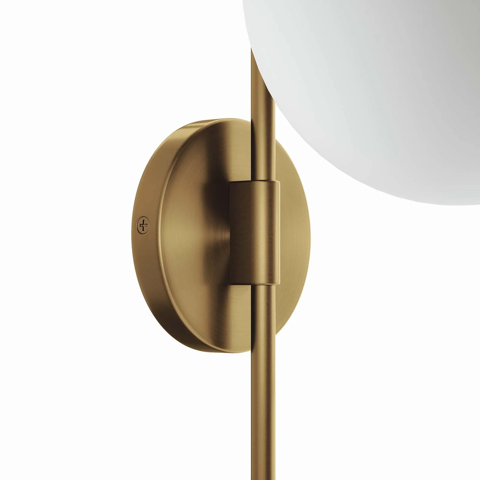 Stellar 1-Light Wall Sconce Opal Satin Brass EEI-5654-OPA-SBR