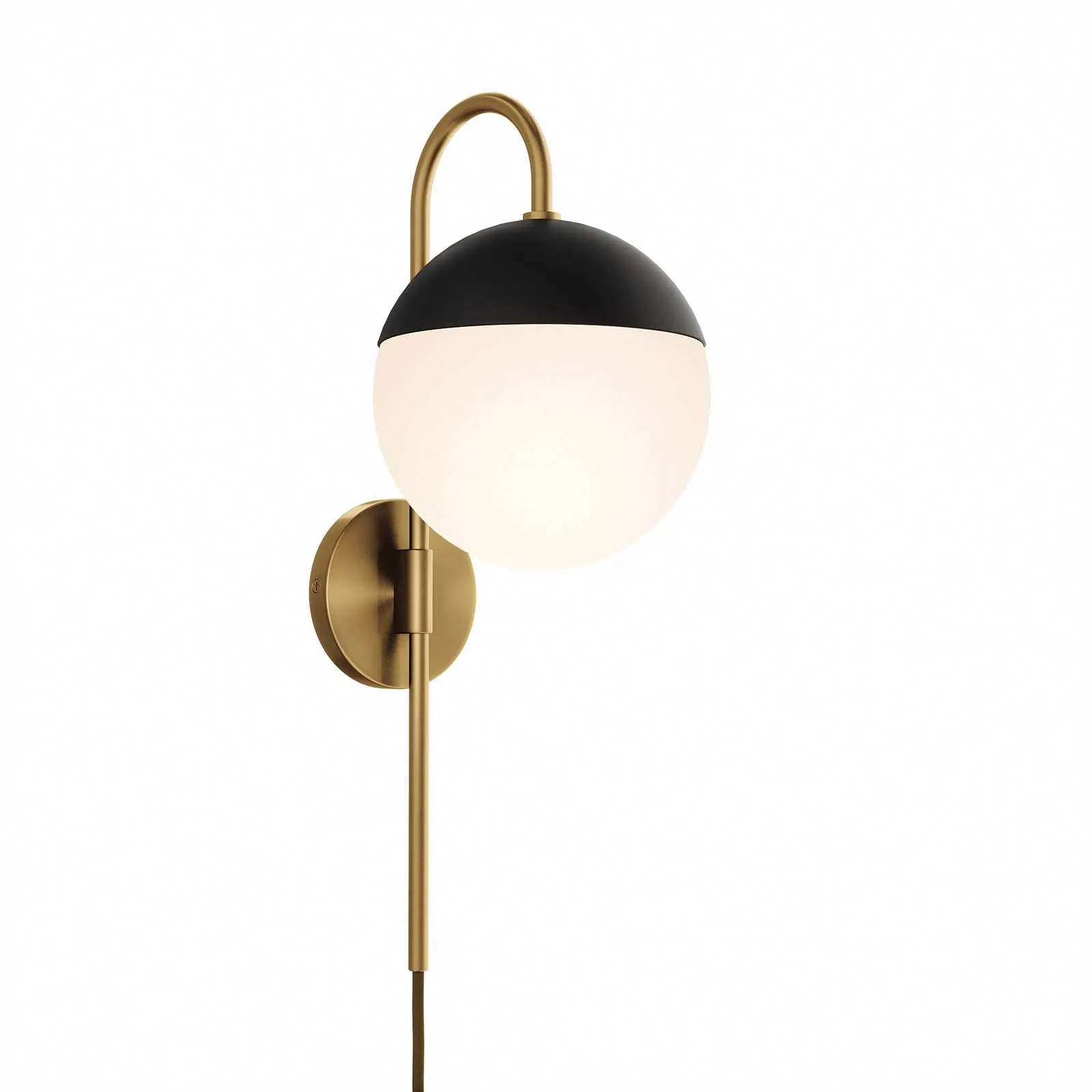 Stellar 1-Light Wall Sconce Opal Satin Brass EEI-5654-OPA-SBR