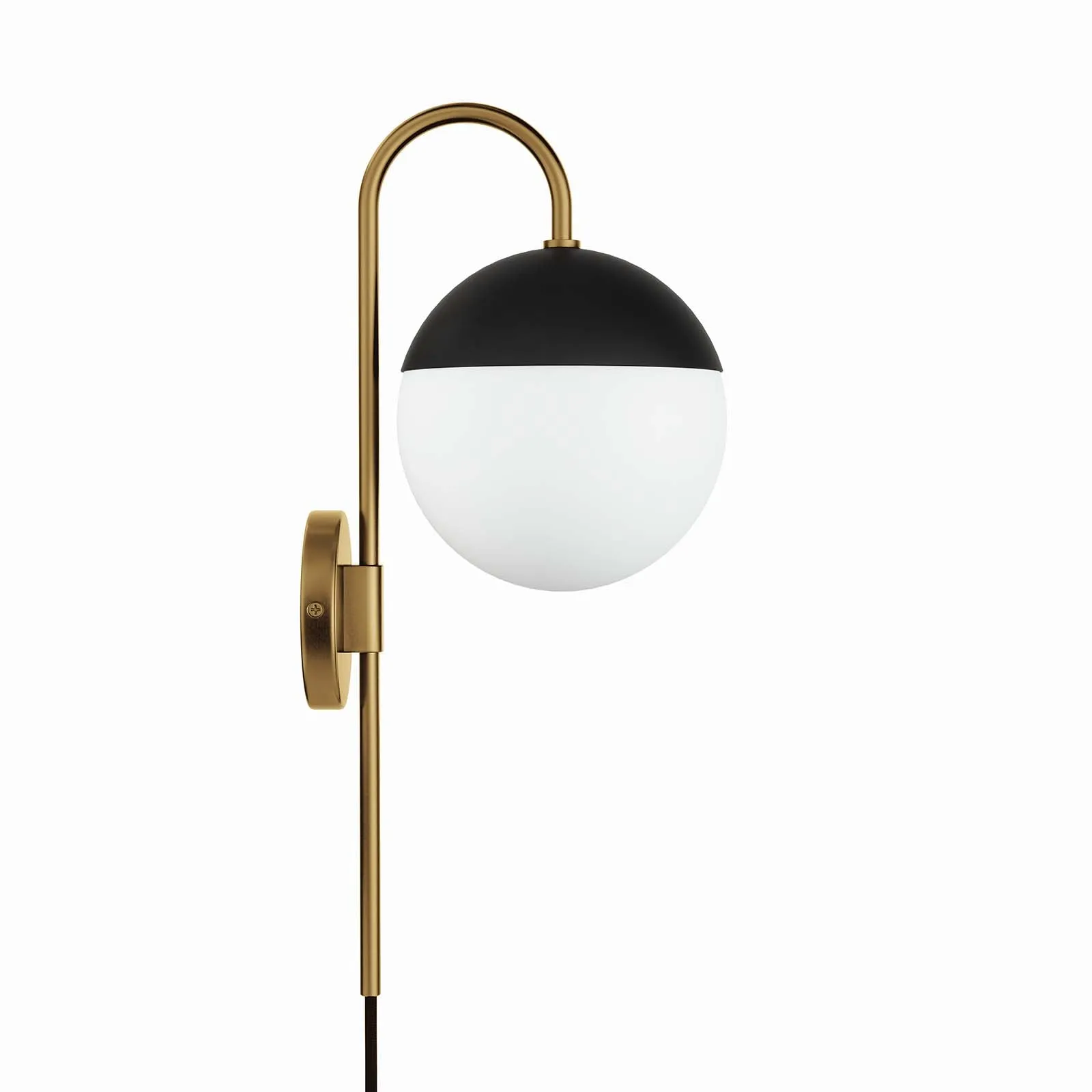 Stellar 1-Light Wall Sconce Opal Satin Brass EEI-5654-OPA-SBR