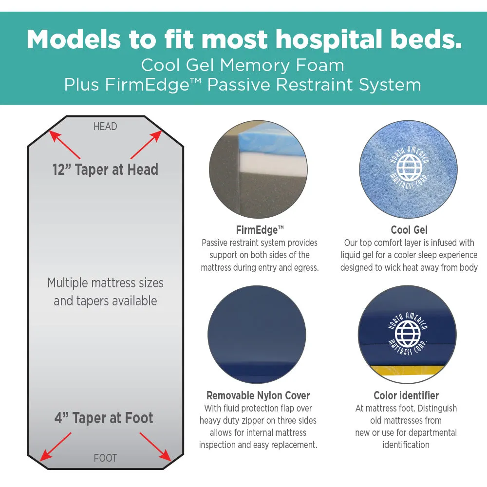 Stryker Stretcher Pad, ER PACU Transport Ultra Comfort Model 1007-UC (26" w)