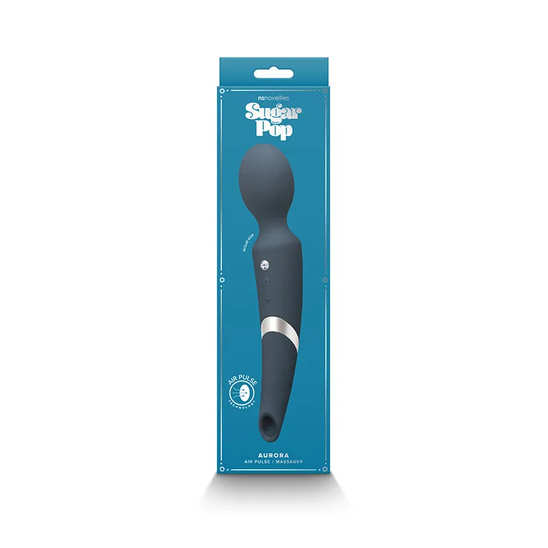 Sugar Pop Aurora Air Pulse and Wand Massager Blue