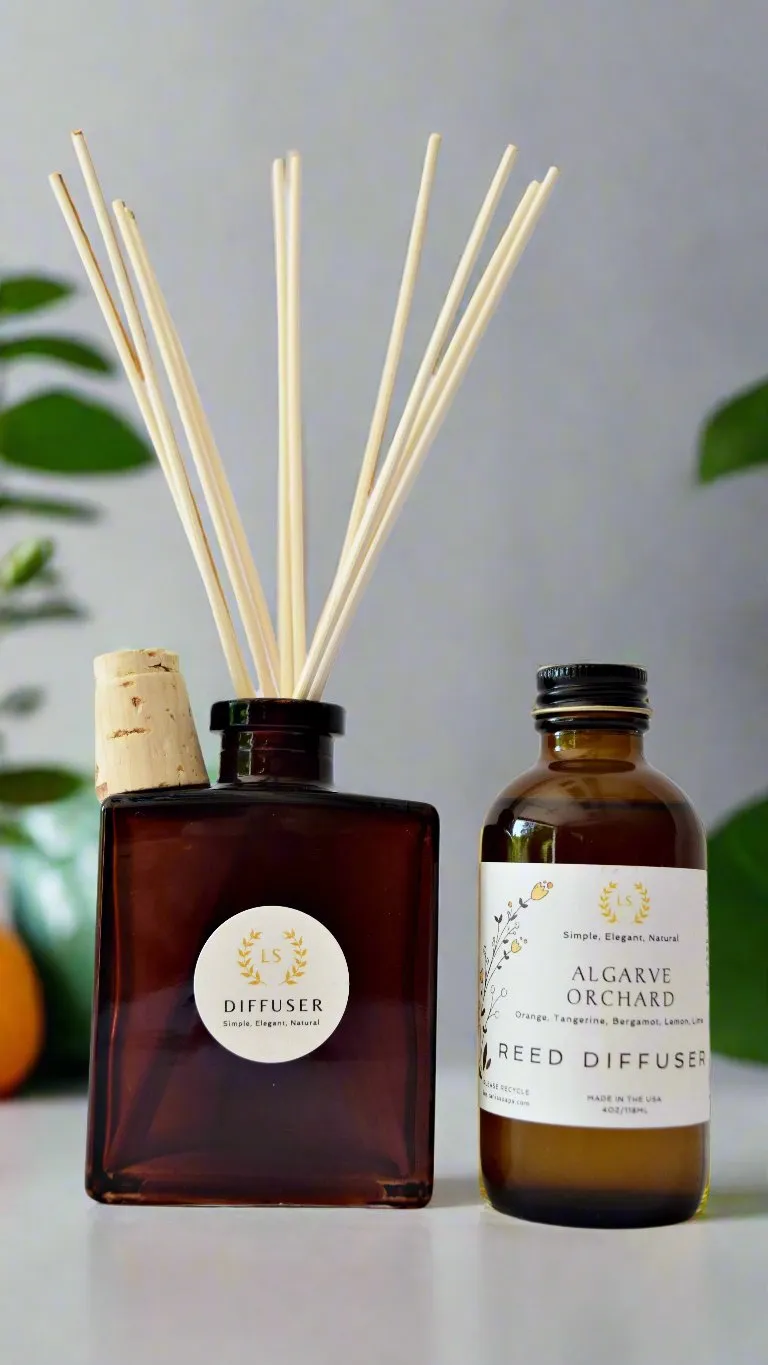 Sustainable Rattan Reed Diffuser with Pure Essential Oils