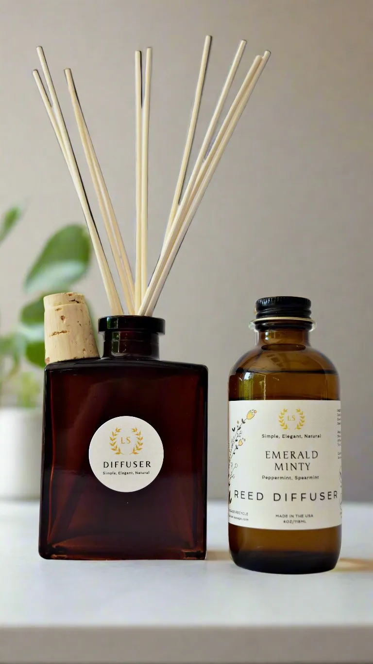 Sustainable Rattan Reed Diffuser with Pure Essential Oils