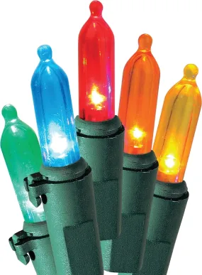 Sylvania V40832-49 Light Set, Christmas, 120 V, 2.4 W, 50-Lamp, LED Lamp, Blue/Green/Orange/Red/Yellow Lamp :EA: QUANTITY: 12