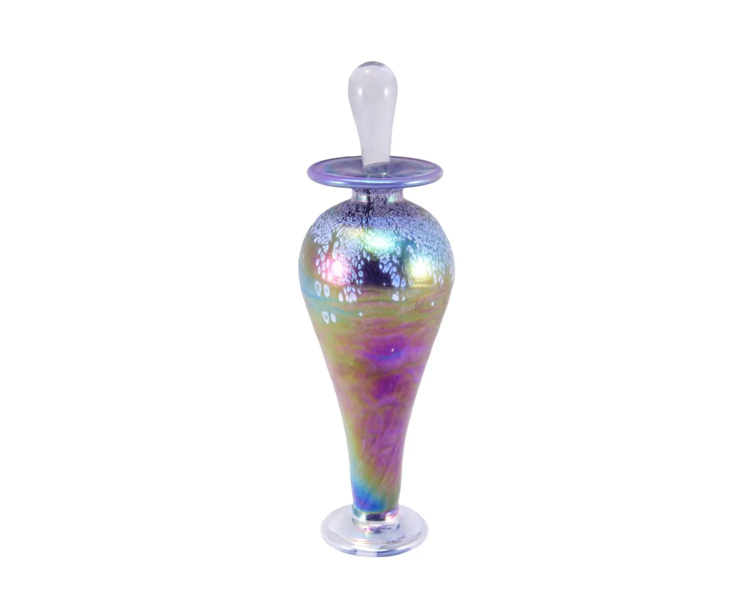 Tall Blue Luster Perfume Bottle