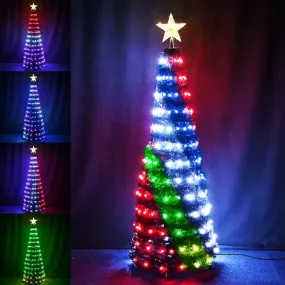 TheLAShop Artificial Christmas Tree Multi-Color Changing APP Control