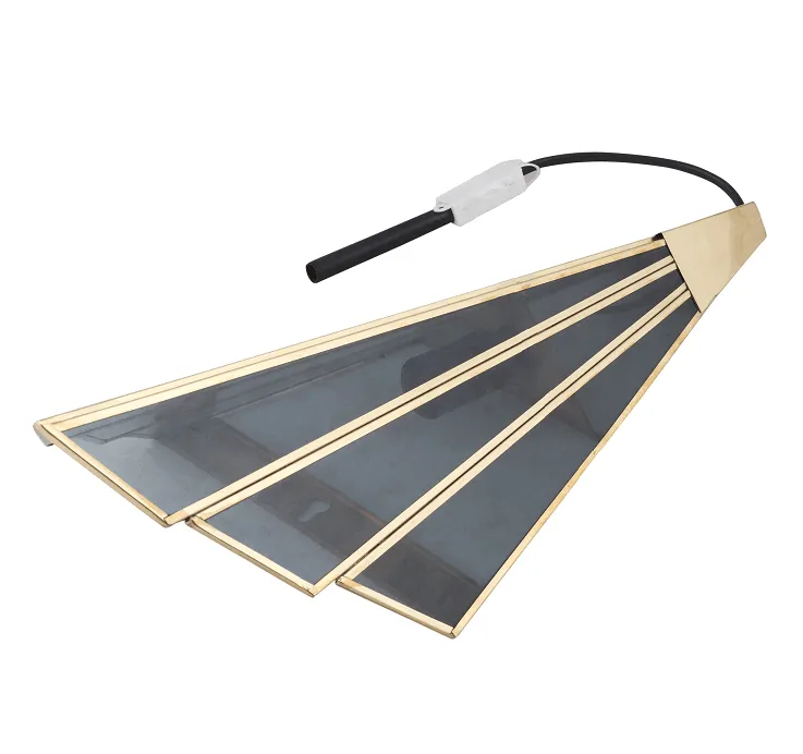 Triangular Abstract Luxe  Wall Lamp with Black Glass