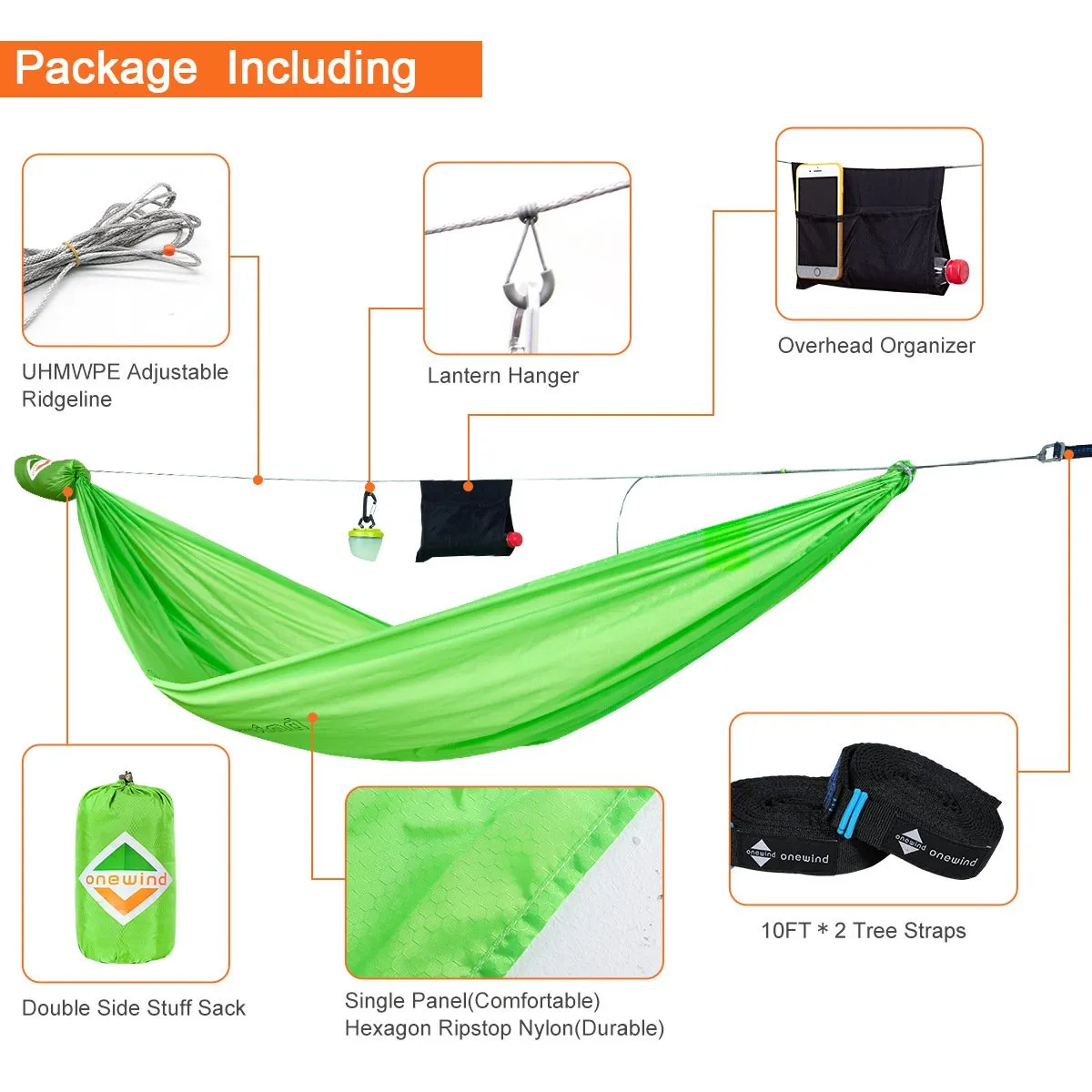 Tropical Camping Hammock Single Person