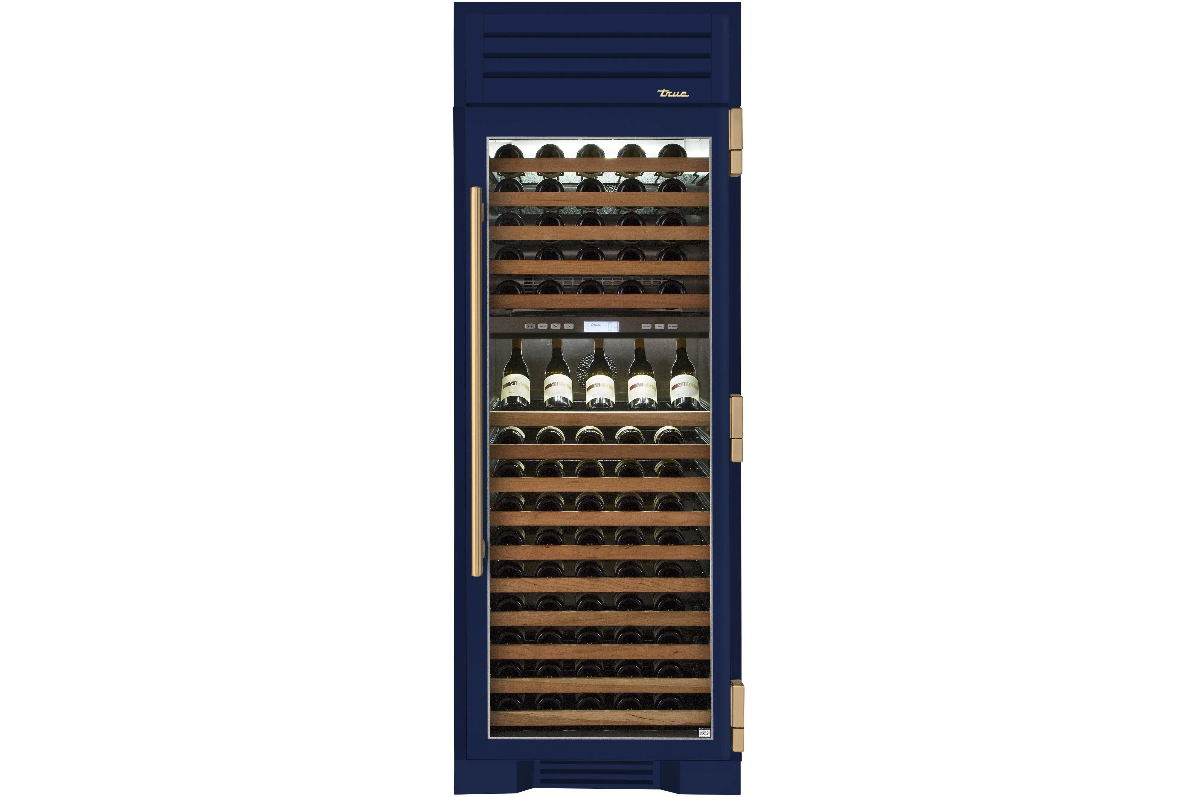 True-Residential TR-30DZW-R-SG-A 30inch column - 150 bottle dual zone wine - glass door - Hinged Right