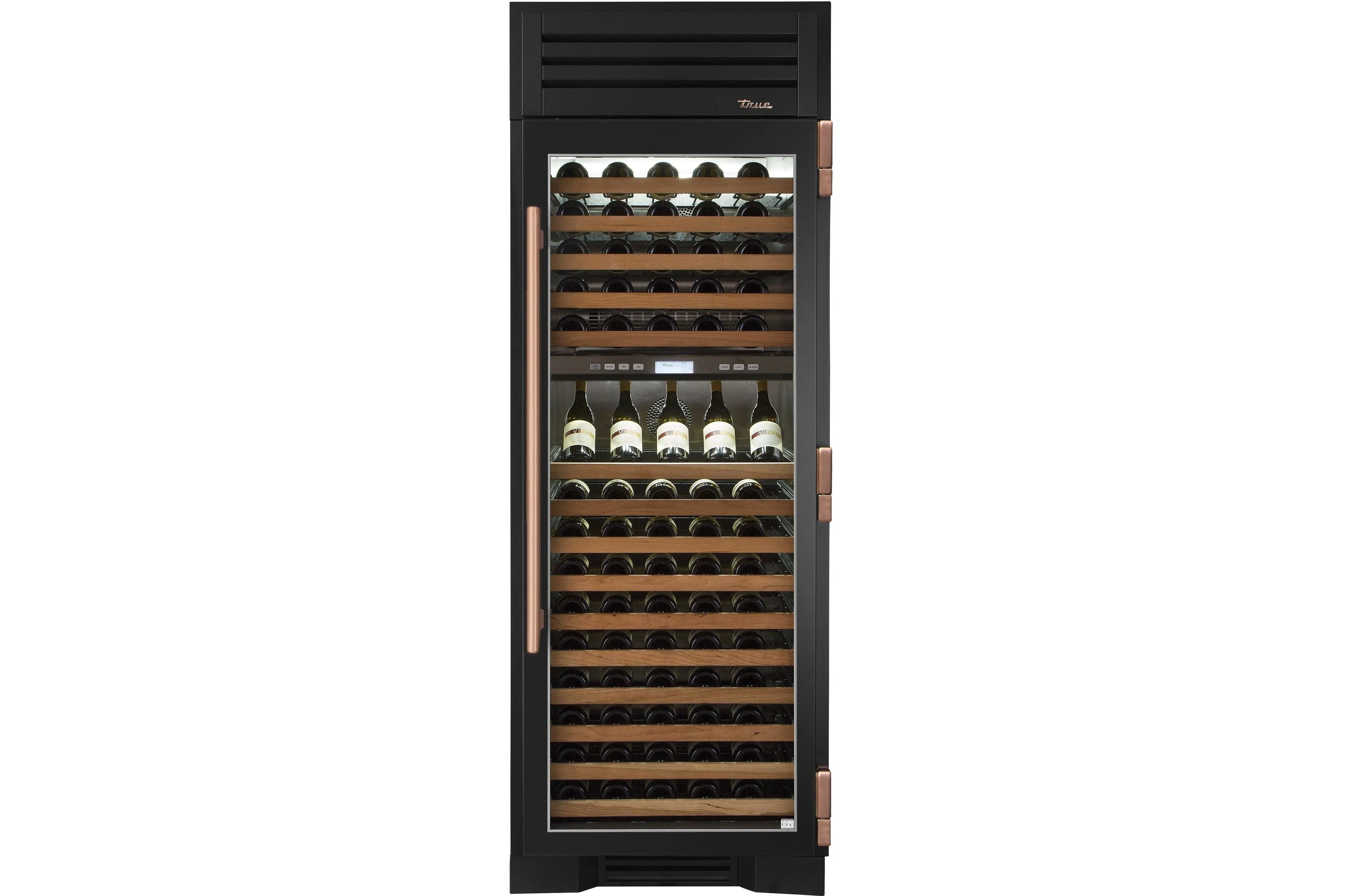 True-Residential TR-30DZW-R-SG-A 30inch column - 150 bottle dual zone wine - glass door - Hinged Right