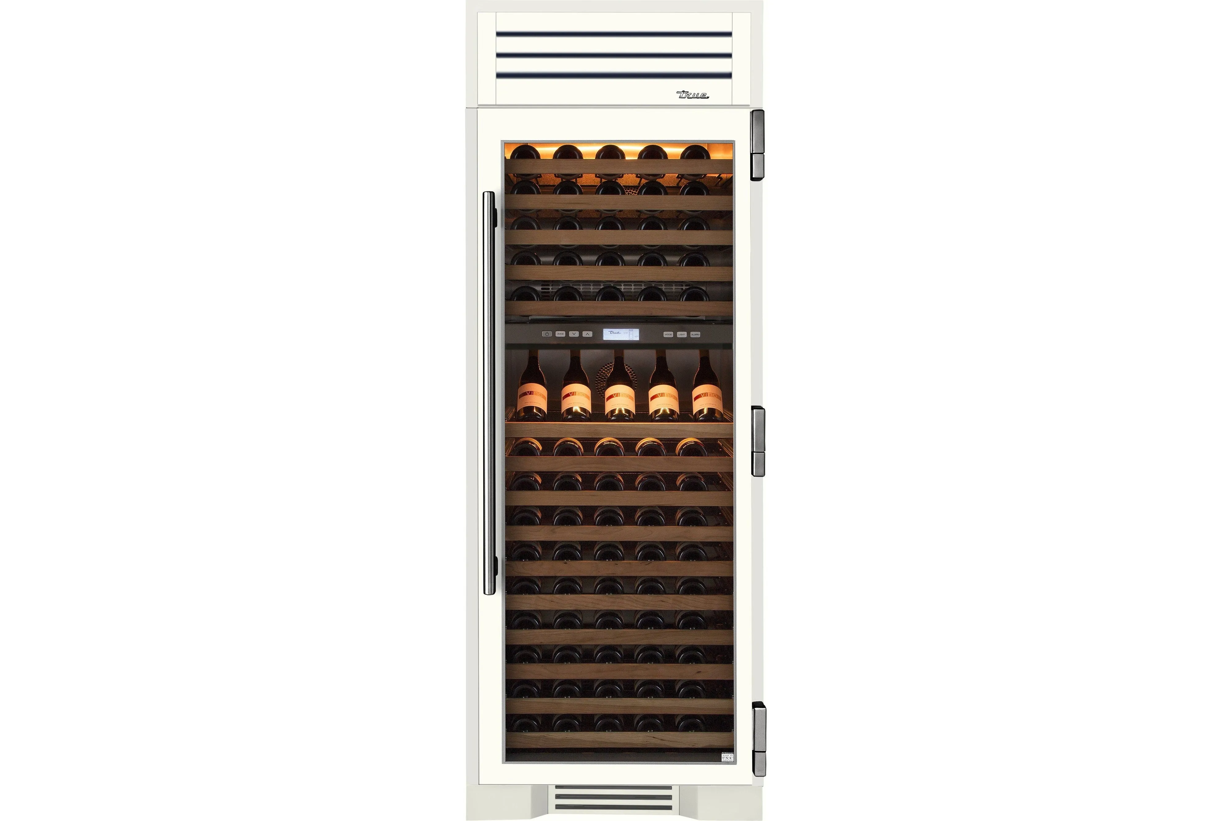 True-Residential TR-30DZW-R-SG-A 30inch column - 150 bottle dual zone wine - glass door - Hinged Right