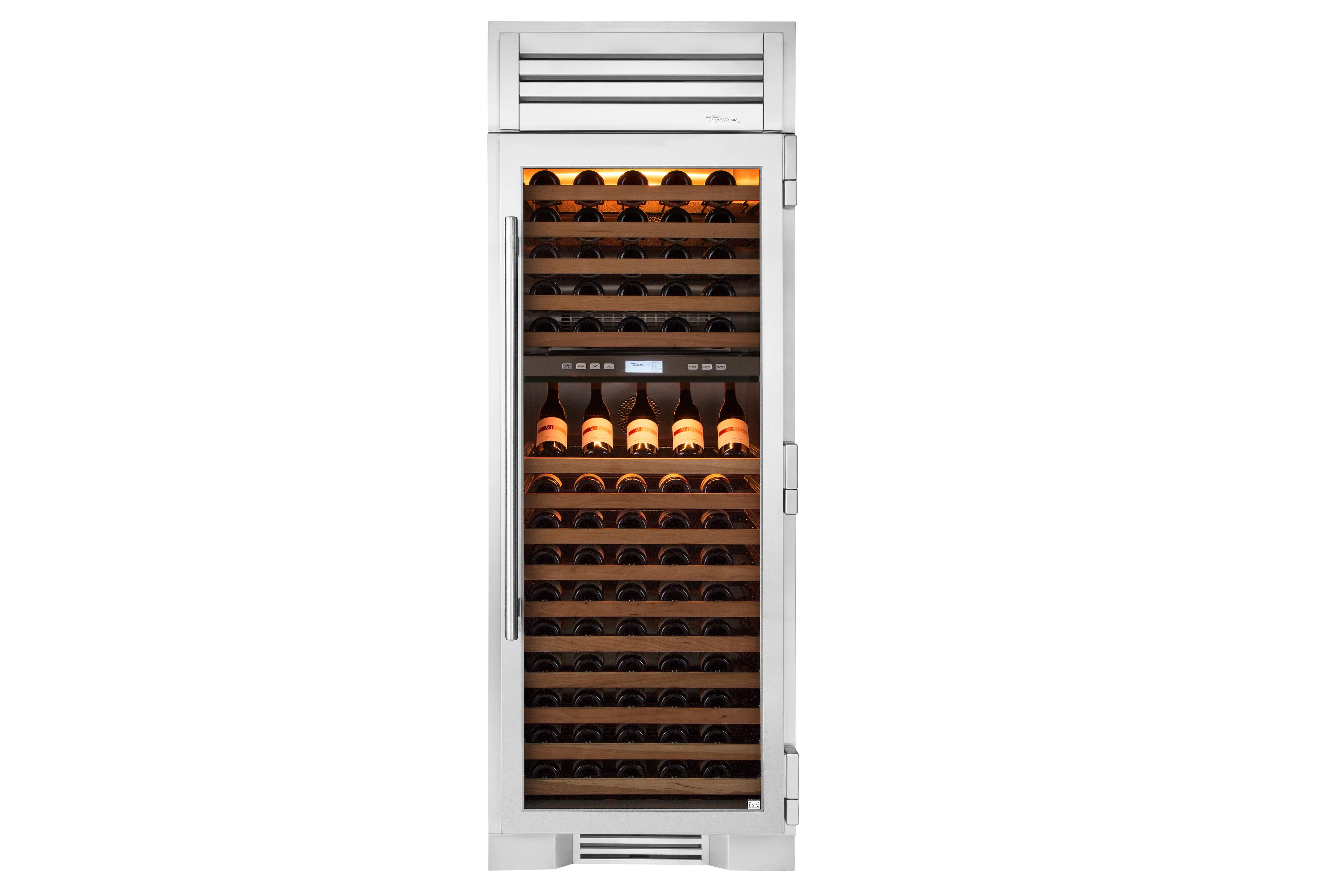 True-Residential TR-30DZW-R-SG-A 30inch column - 150 bottle dual zone wine - glass door - Hinged Right