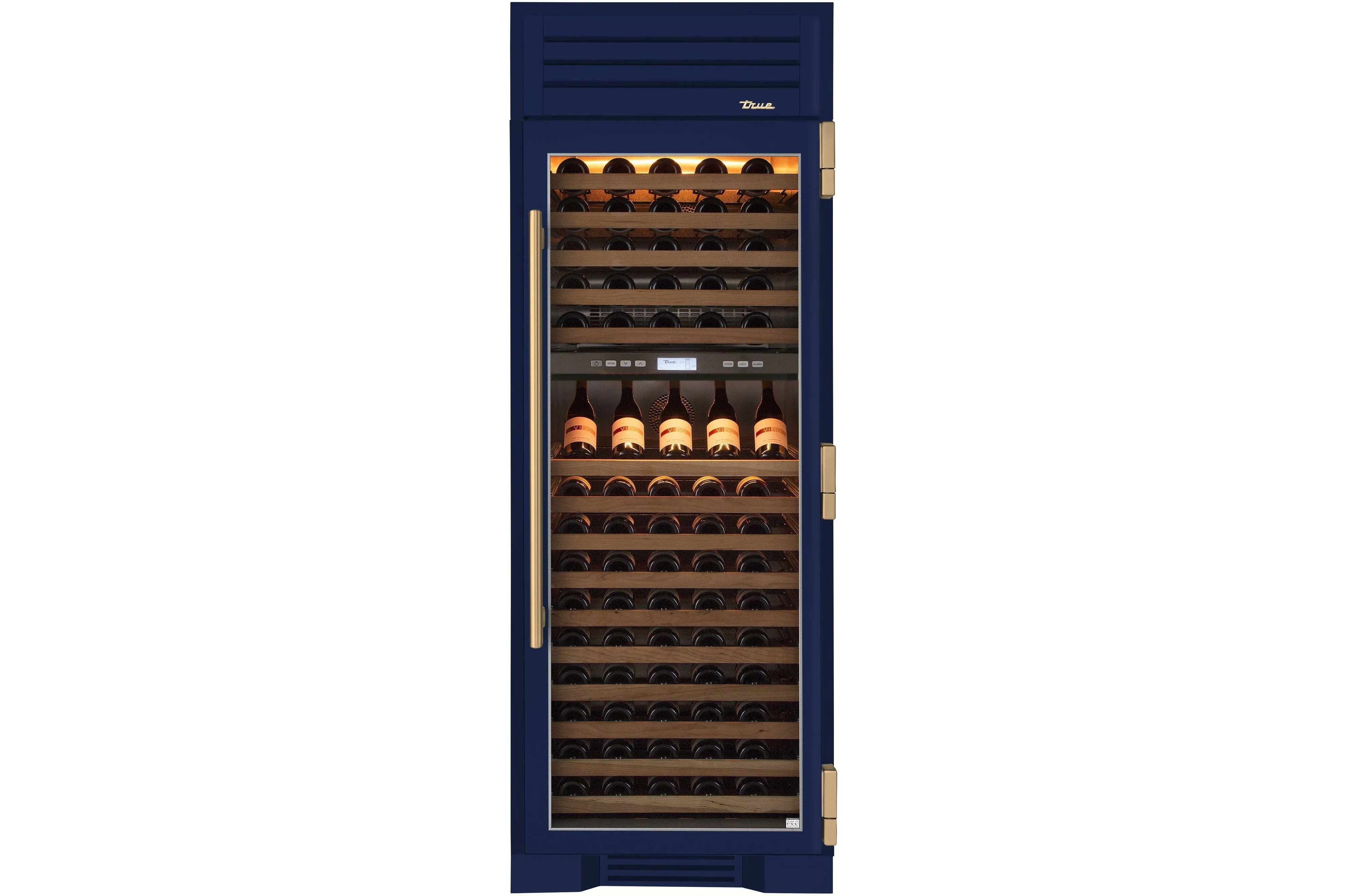 True-Residential TR-30DZW-R-SG-A 30inch column - 150 bottle dual zone wine - glass door - Hinged Right