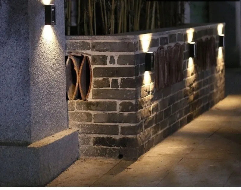 Up and Down Solar Wall Lights 2LED 2pcs #6768