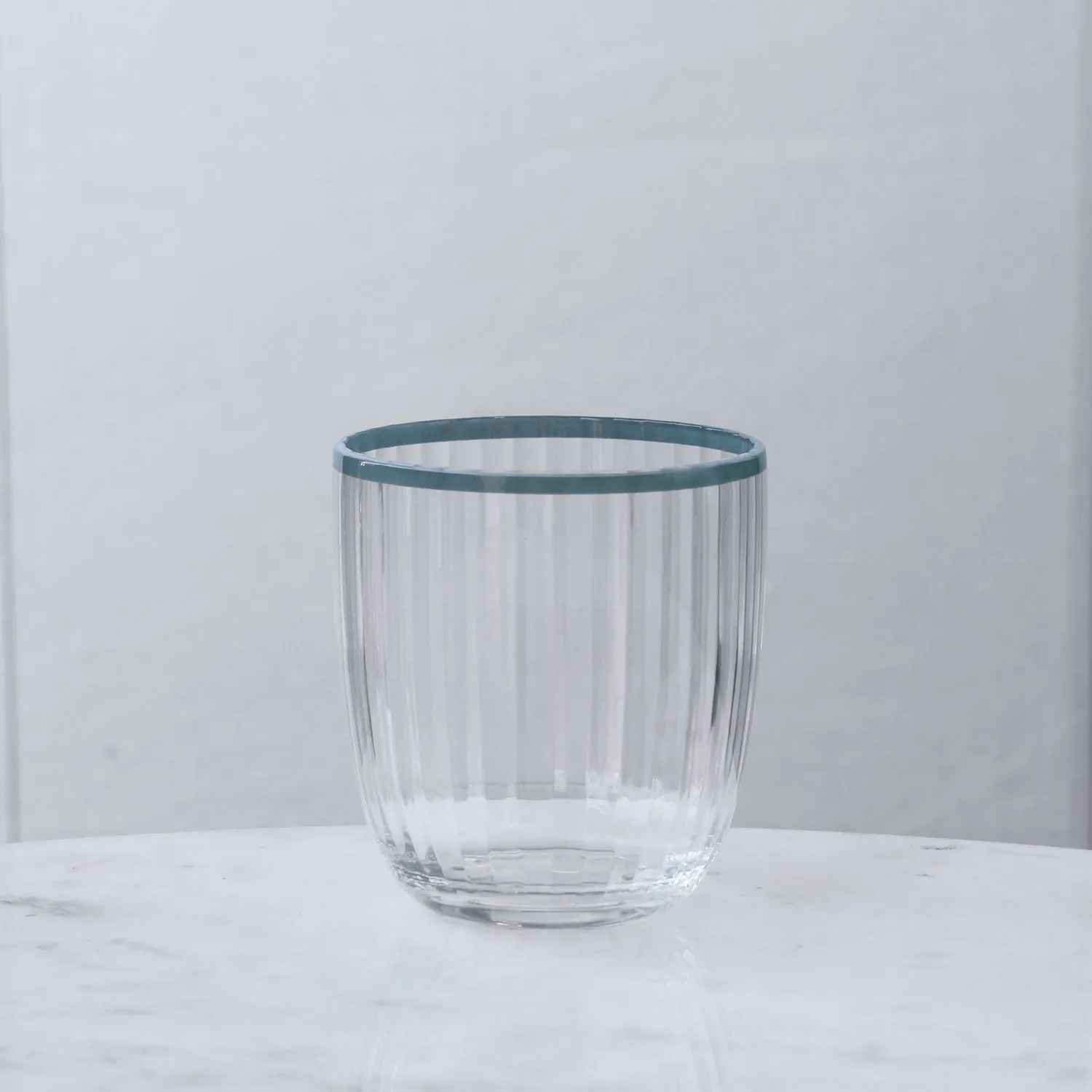 Vida Acrylic Double Old Fashioned Set of 4 (Clear and Blue)