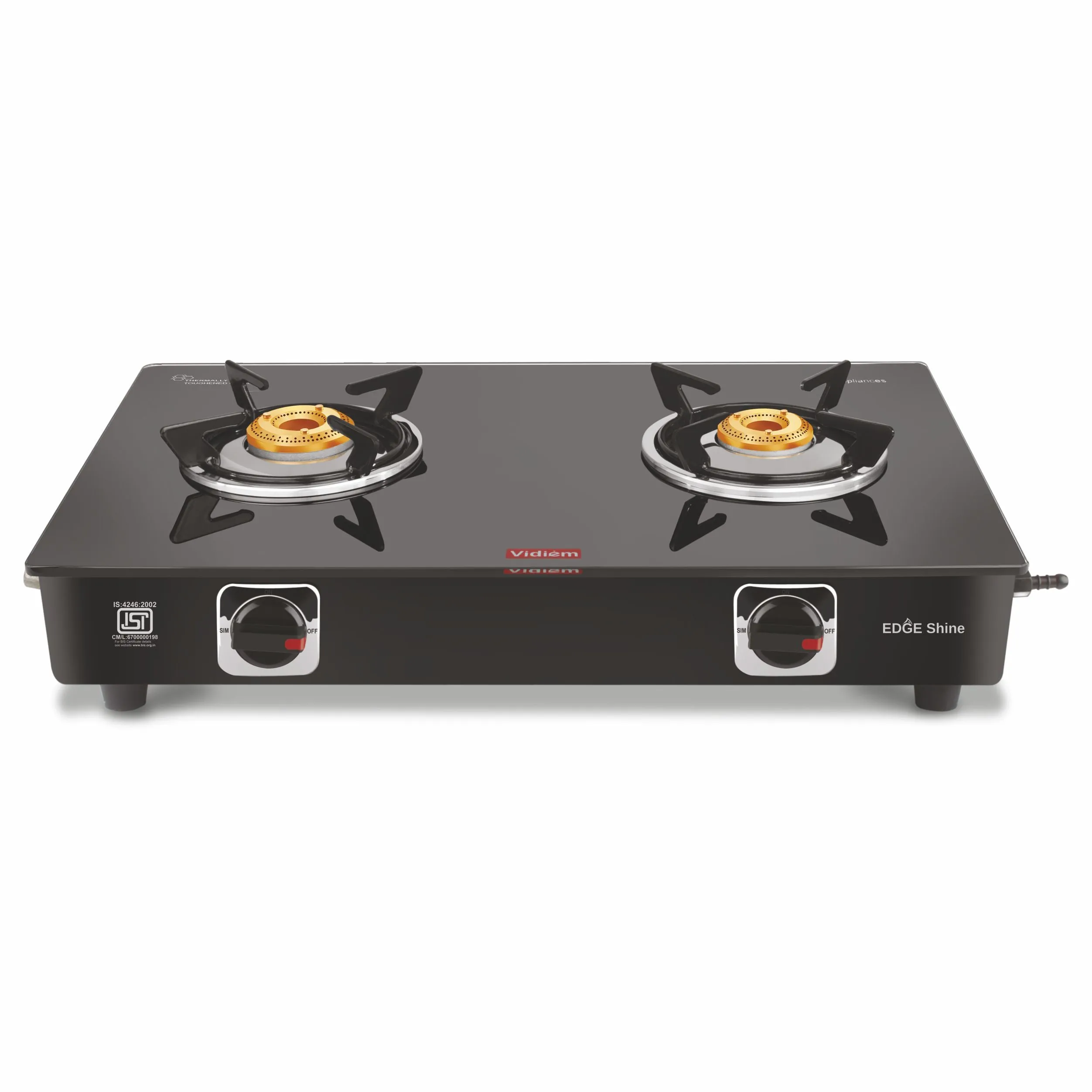 VIDIEM EDGE SHINE 2 BURNER GAS STOVE