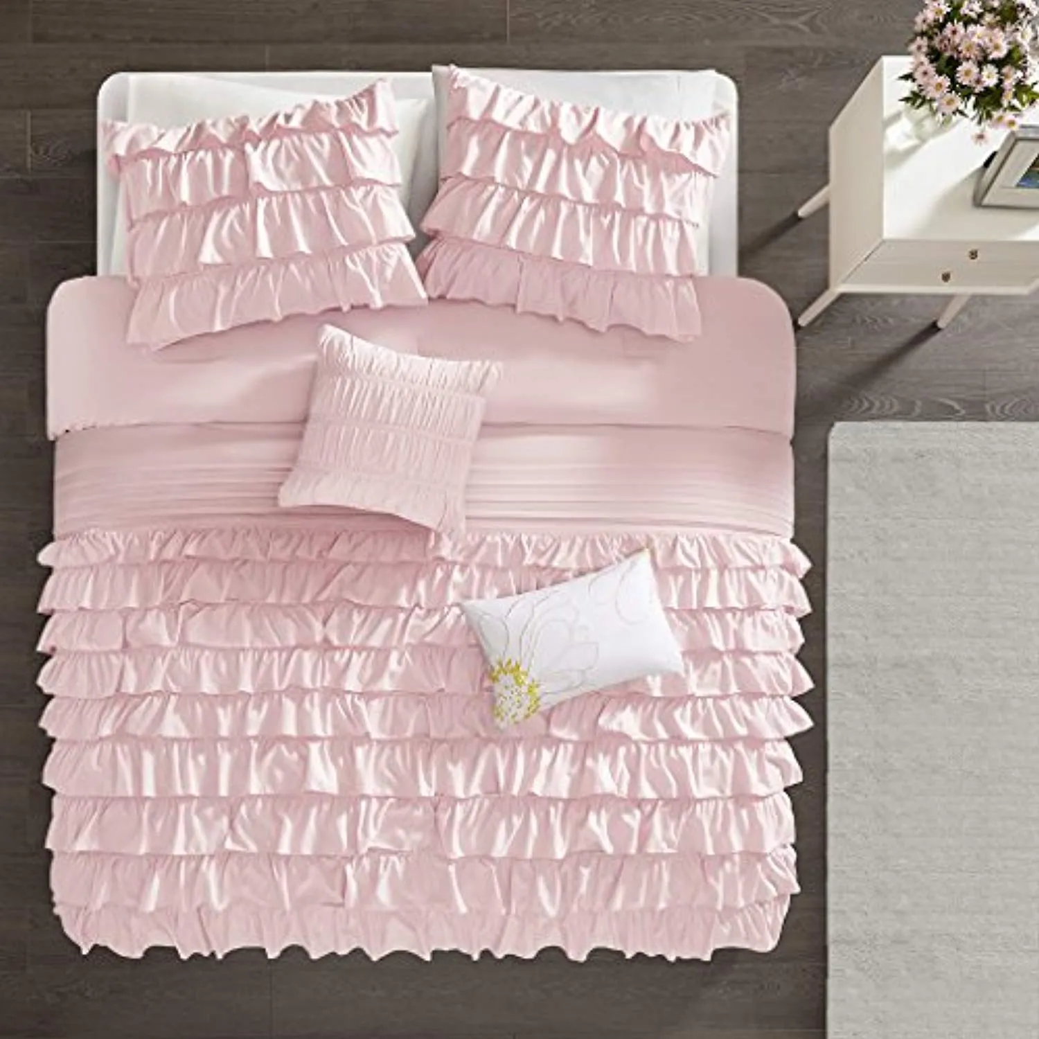 Waterfall Comforter Set Blush Full/Queen