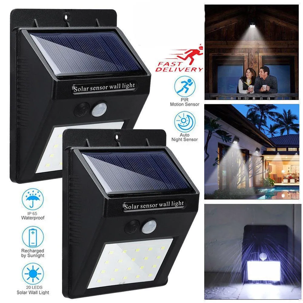 Waterproof 20 LED Solar Motion Sensor Wall Light