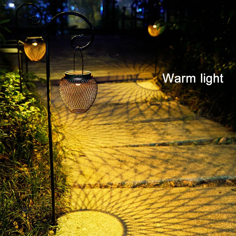 Waterproof Solar Lantern Light Hanging Outdoor LED Brightness Lighting Lantern Decorative Garden Backyard