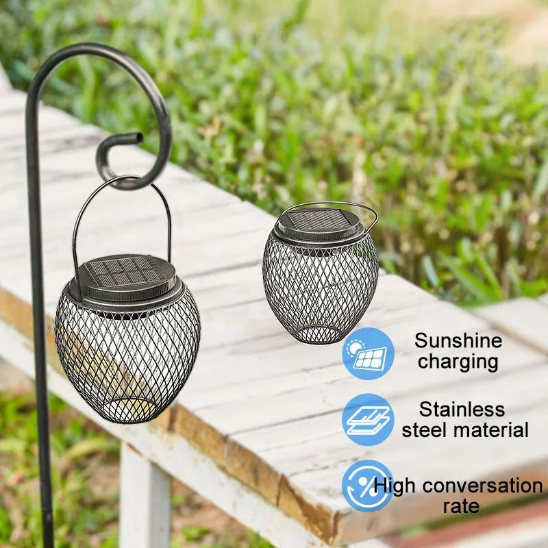 Waterproof Solar Lantern Light Hanging Outdoor LED Brightness Lighting Lantern Decorative Garden Backyard