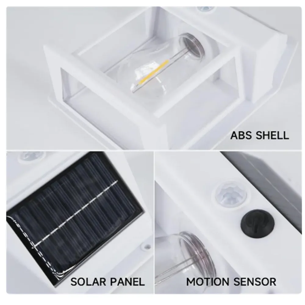 Weatherproof Motion Sensor Solar Wall Light M24-1-2