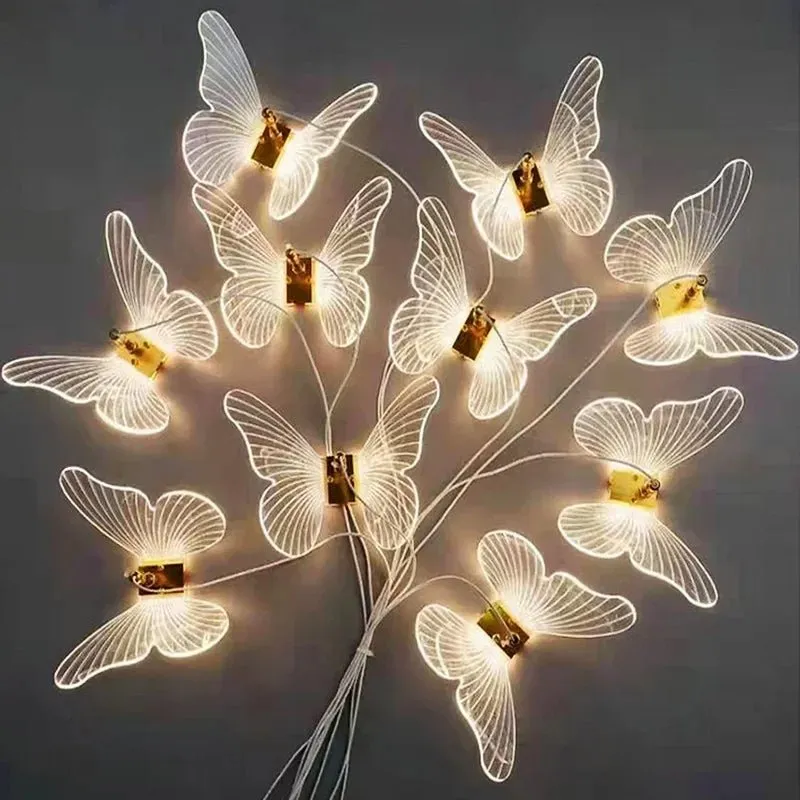 White Butterfly LED Hanging Lights – Perfect for Modern Wedding & Event Decor, Stunning Ceiling Accents