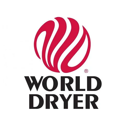 WORLD DRYER® A54-974 Model A Series Hand Dryer - Cast-Iron White Porcelain Push Button Surface-Mounted (208V-240V)