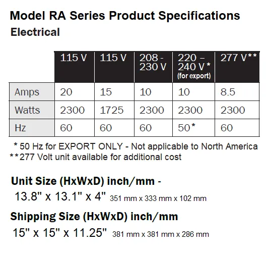 WORLD DRYER® XRA548-Q974 Model A Series Hand Dryer - Cast-Iron White Porcelain (50 Hz - NOT for use in North America)