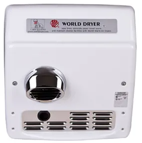 WORLD DRYER® XRA548-Q974 Model A Series Hand Dryer - Cast-Iron White Porcelain (50 Hz - NOT for use in North America)